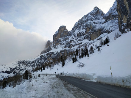 Una vista di Passo Gardena BZ